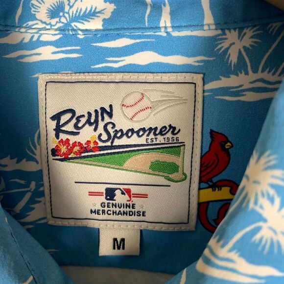 Reyn Spooner Kekai Shirt St Louis Cardinals Mens Medium Hawaiian‎ Performance - Picture 3 of 10